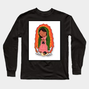 Virgin Mary of Guadalupe Illustration Long Sleeve T-Shirt